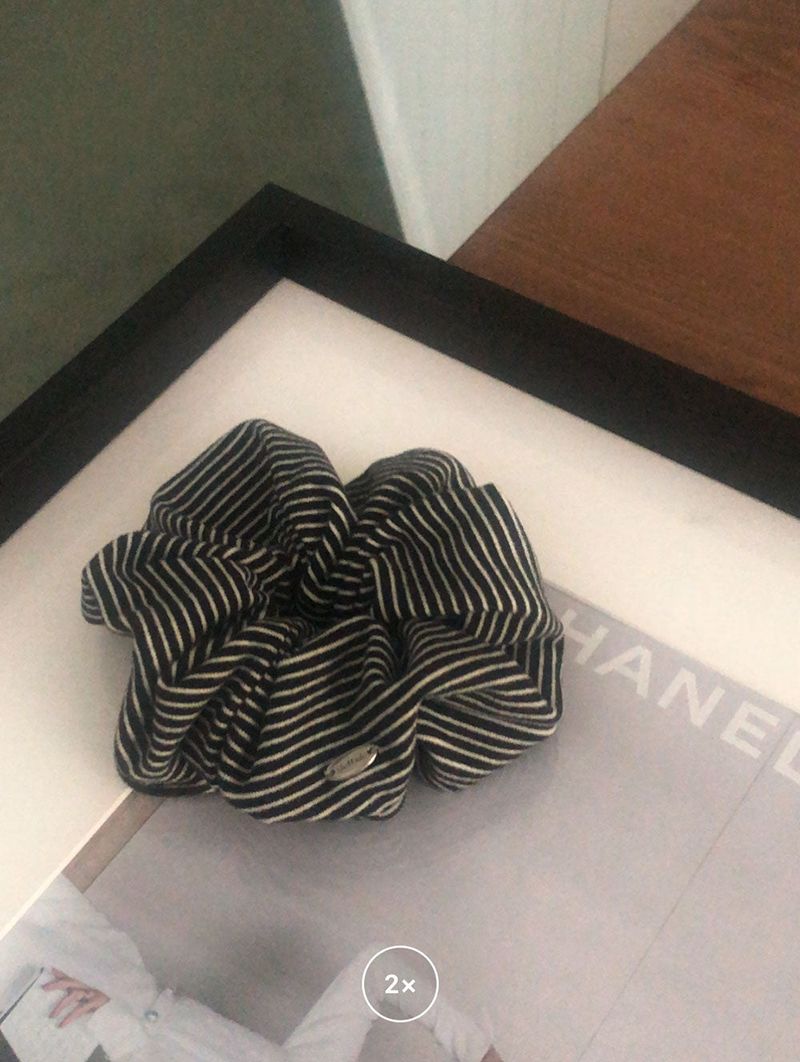 [BELLIDE MADE] STRIPE PENDANT HAIR RUBBER