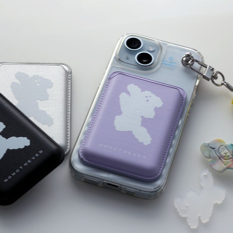 MagSafe Card Wallet White Dog