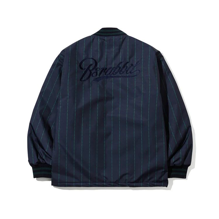 LOGO STRIPE VARSITY JACKET