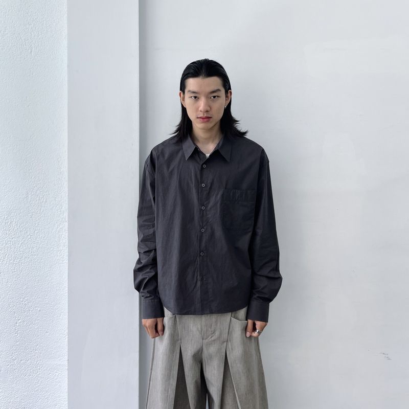 Charcoal Clean Pocket Shirt