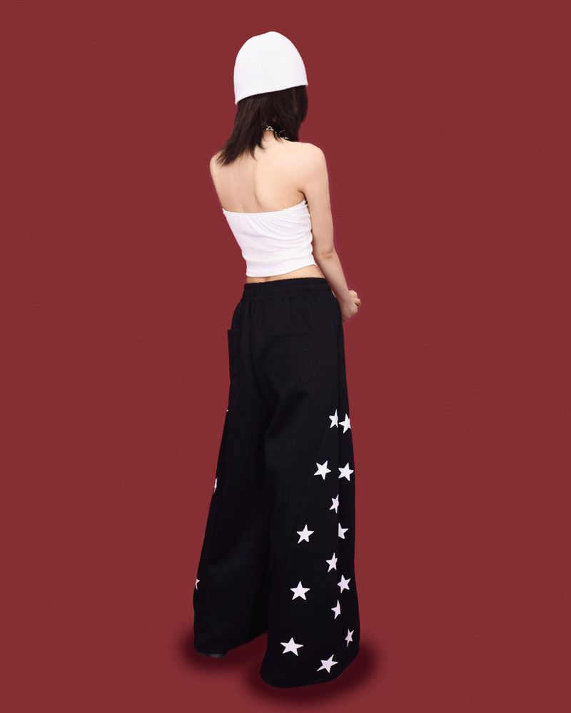 popping-star string wide pants (2color)