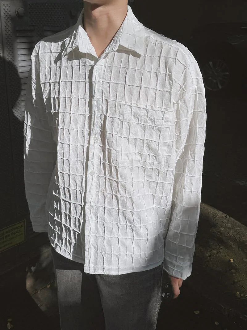 ASCLO（エジュクロ）の「[A-S0343] クラックエンボスシャツ (4色)（Tops）」