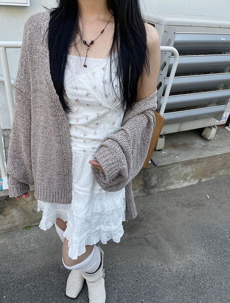 Romantic lace flower sleeveless