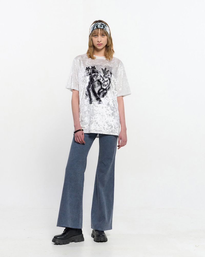 Stripe Bootcut Pants _ BLUE