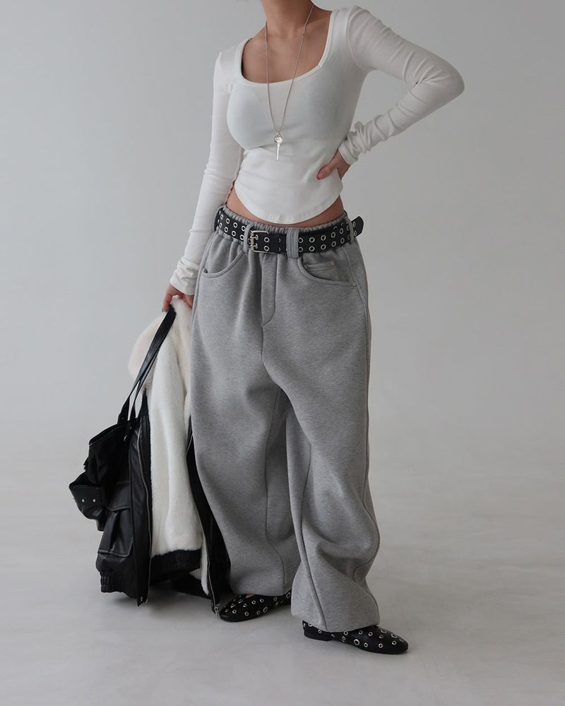 Square Cutout Long Sleeve T-shirt