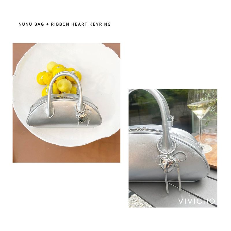 VIVICHO RIBBON HEART KEYRING