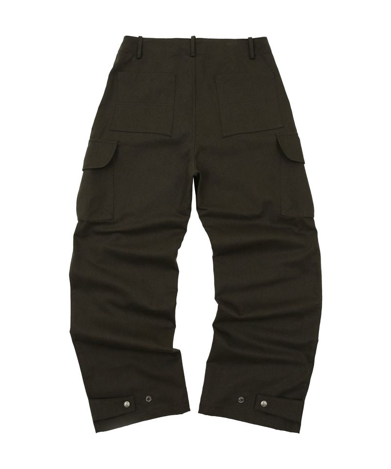 Snap Pocket Stitch Pants Khaki