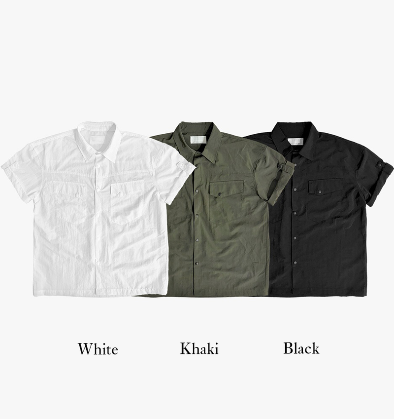 Nylon roll-up western shirt