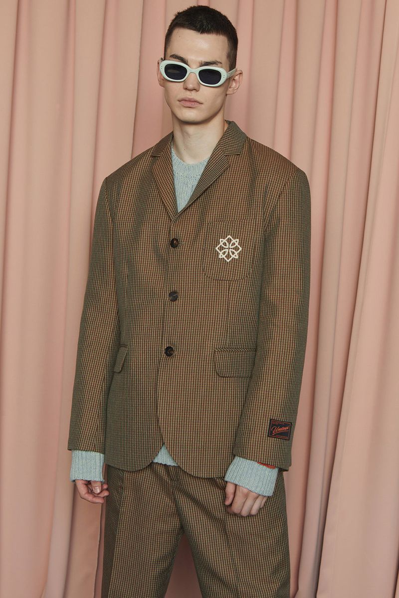 SYMBOL CHECK JACKET / BROWN&GREEN