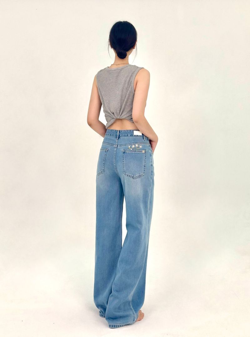 ur.fit(オールフィット)の「 2ND REORDER BUKAY EMBROIDERY SLIM WIDE DENIM PANTS code 25102(Pants)」