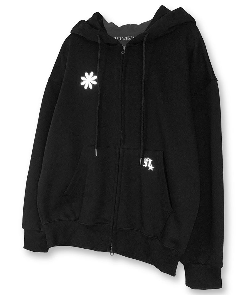 Symbol Logo Twoway Hoodie Zip-up_Black