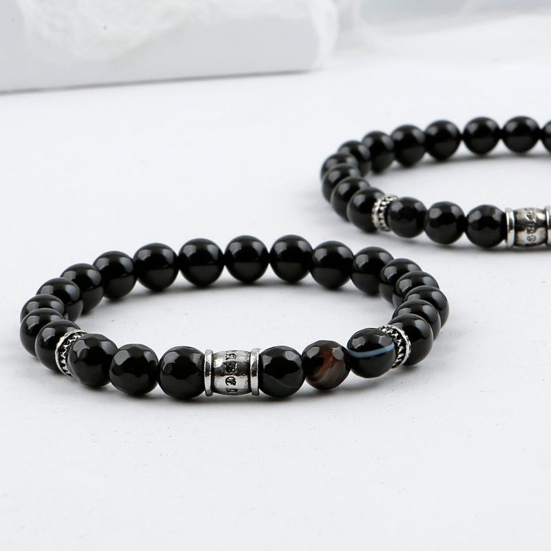 SHOVEOFF（ショーブオフ）の「SVB-188 Cut Natural Stone Onyx Bracelet Lucky Bracelet（Accessories）」