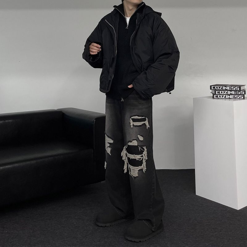 ECT Cropped Hooded Shell Parka (2 colors)