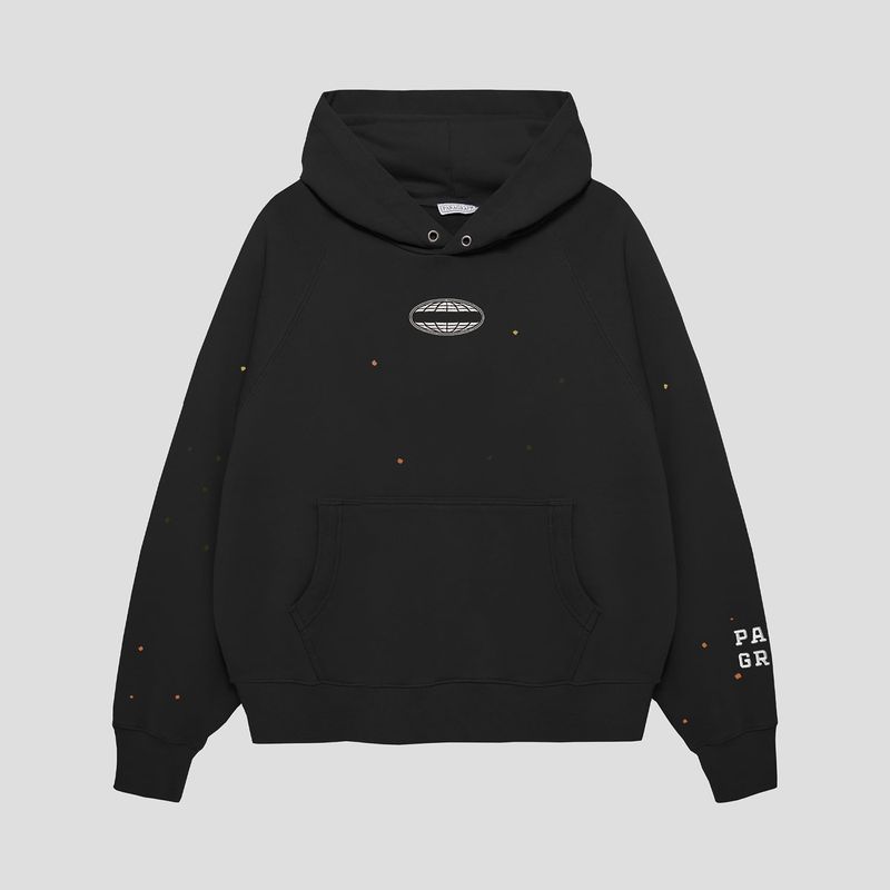PARAGRAPH(パラグラフ)の「ELLIPSE LOGO EMBROIDERED HOODIE - BLACK(Tops)」
