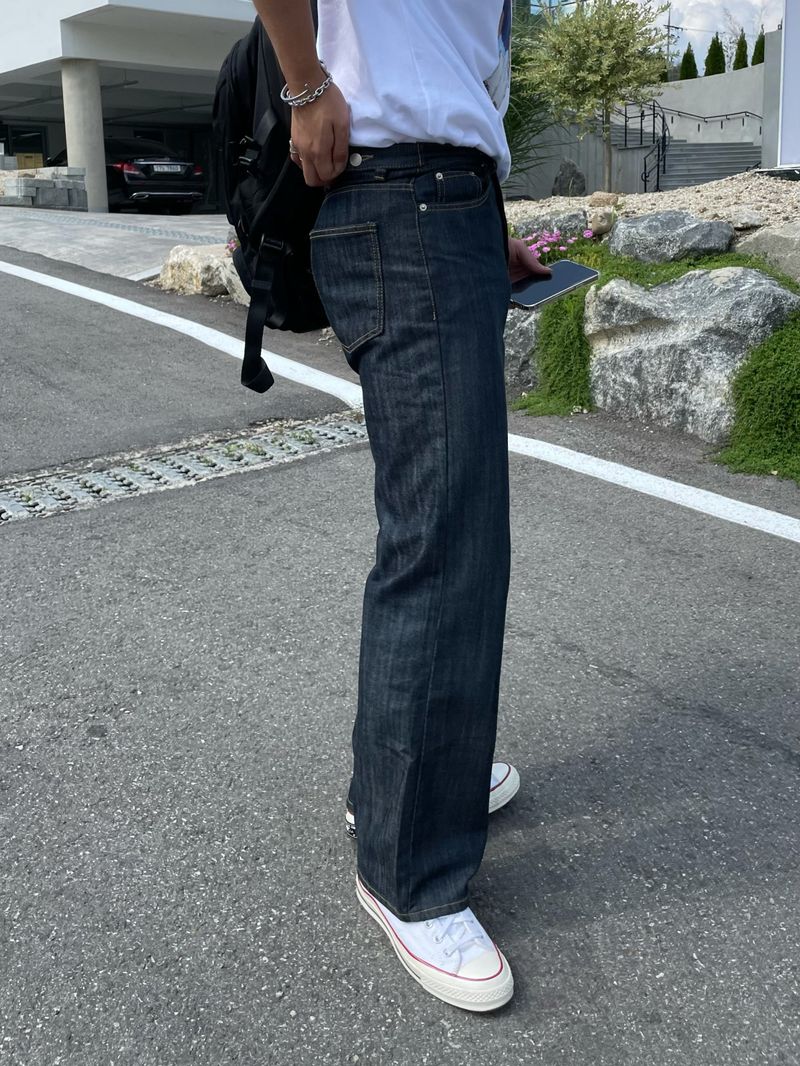 (PREMIUM)STEP BIJO DENIM PANTS(ONE COLOR)