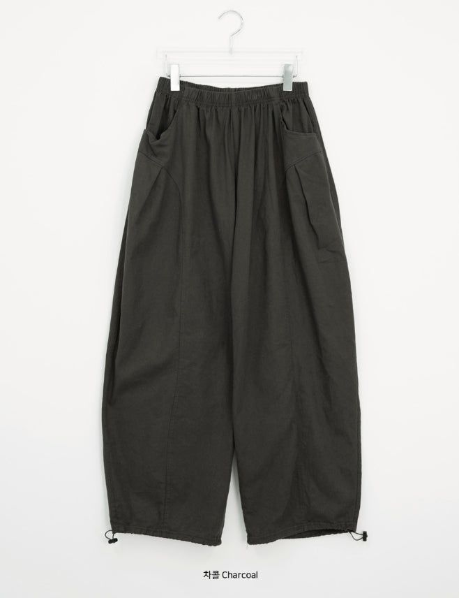 26SS★ [BAONHAUS] Pokity Cut Balloon Wide Pants