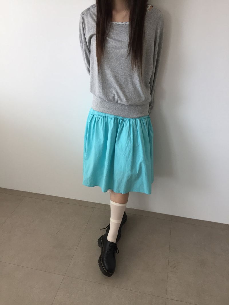 ペールブルームミディスカート (3color)