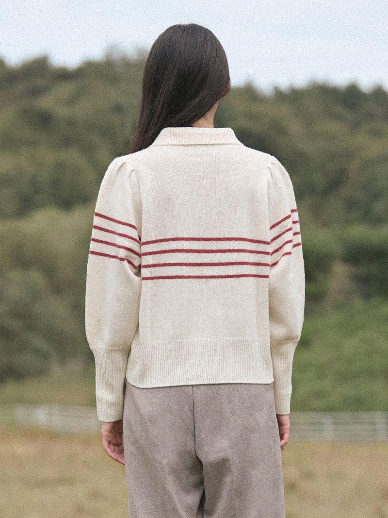 Rose Collar Knit (Ivory)