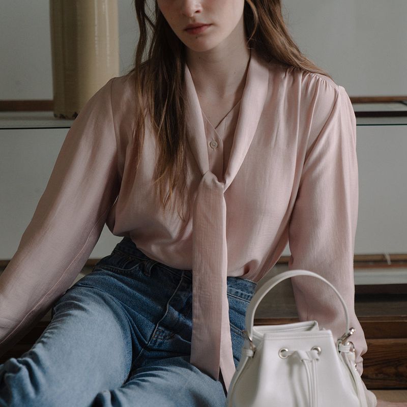 Silky Strap Blouse - Pink