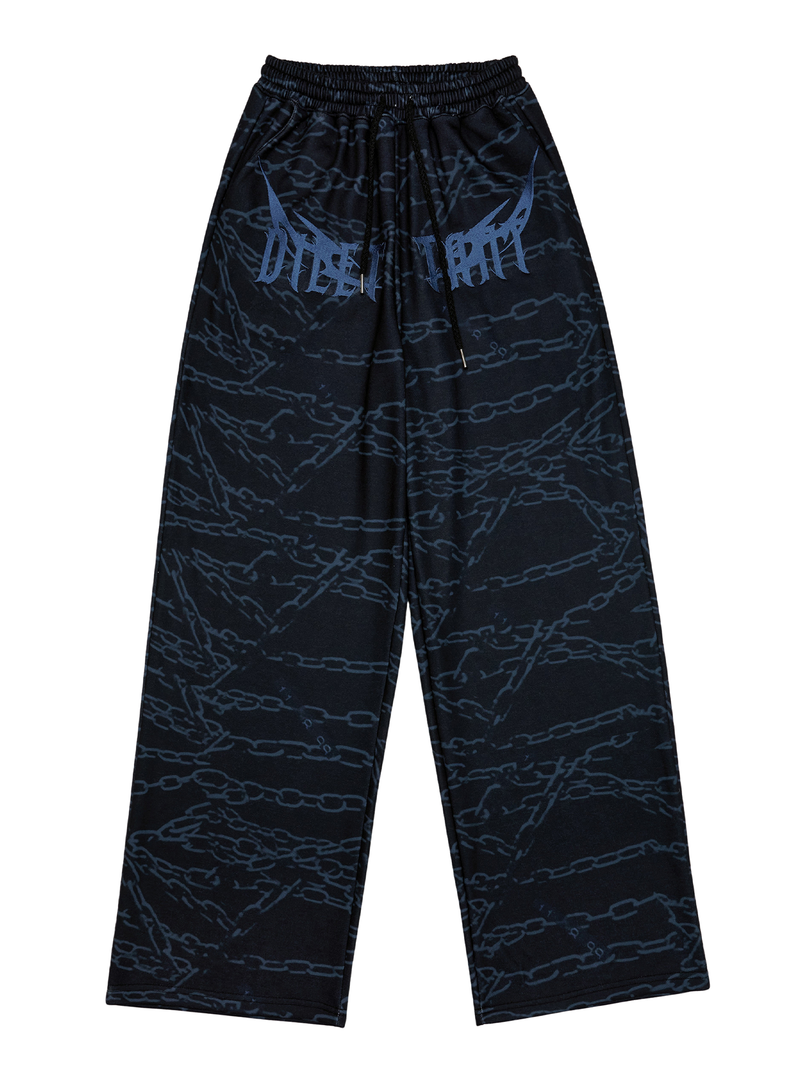 Chain Embroidery Pants