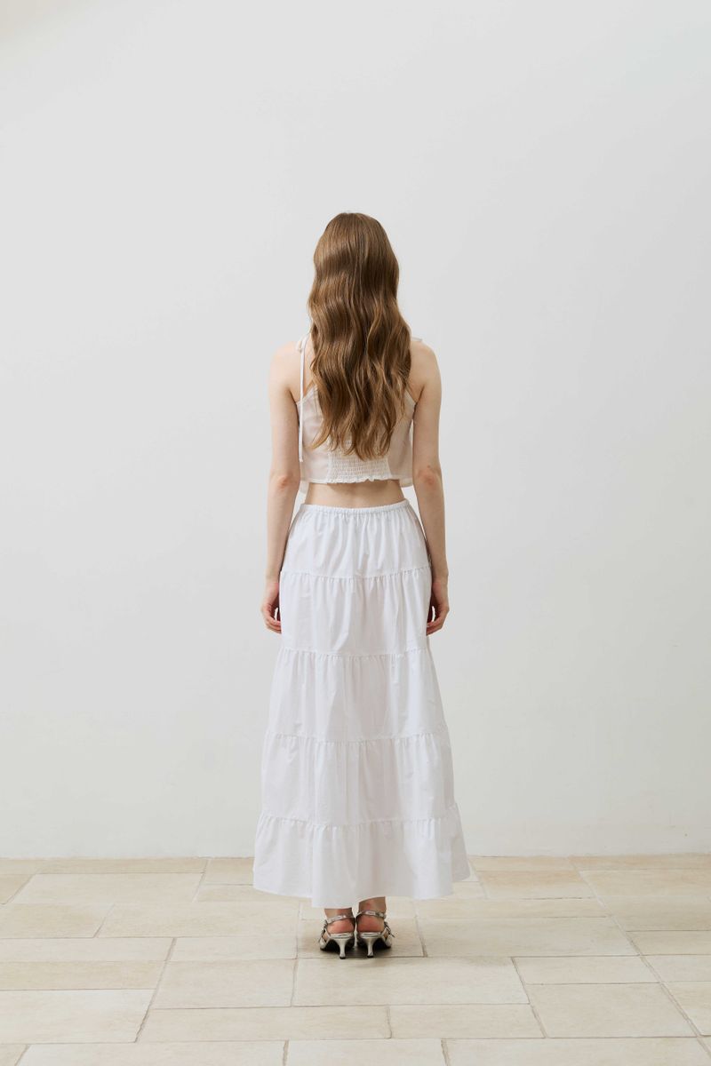 LOVEY LONG SKIRT / WHITE