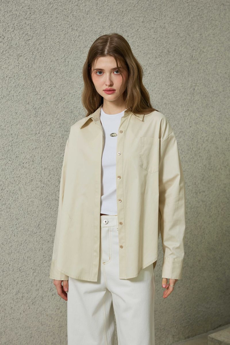 BRIGHT OVERSIZED SHIRT / BEIGE