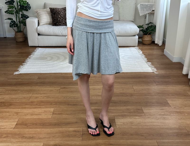 roll mini skirt