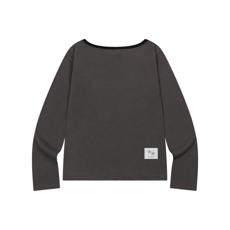 SOLUNA ONE SHOULDER LONG SLEEVE T (2COLOR)