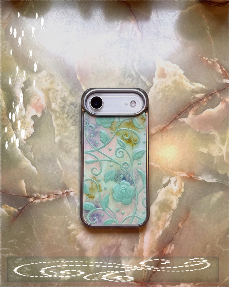 hasroom（hasroom）の「[silver glass bumper]フラットエフ(beige)（スマホグッズ/小物）」