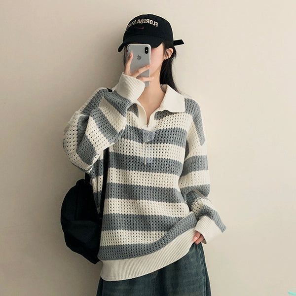 Barting Punching Collar Danga Knitwear