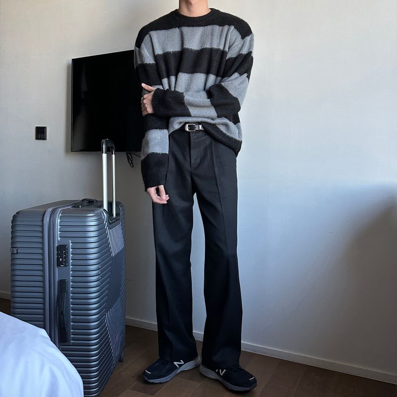 Meto wool pintuck wide slacks (2 colors)
