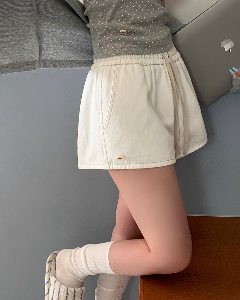 [MADE] Mirror, twill cotton shorts