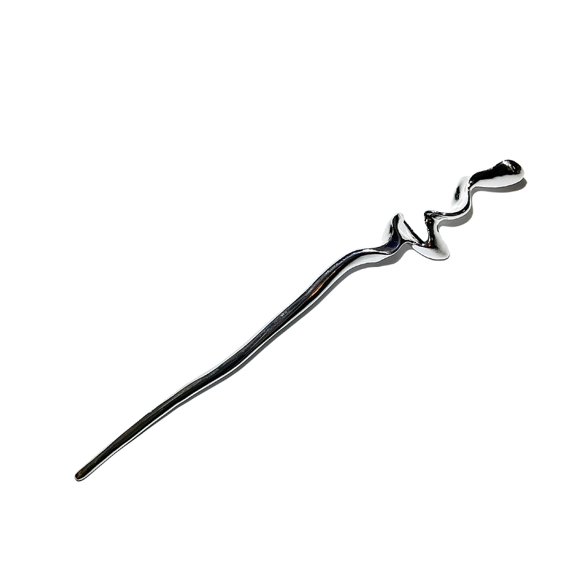 [IVE Gaeul] Silver geometry ornamental hairpin