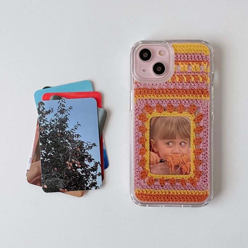 DELPHIN(デルフィン)の「MOTIF FRAME HARD JELL CASE_YELLOW & PINK(Smartphone Accessories)」