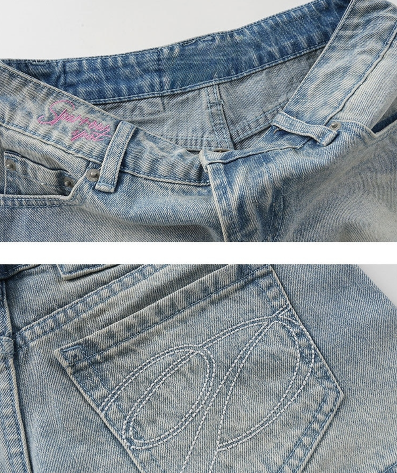 Seli Low Rise Denim Shorts