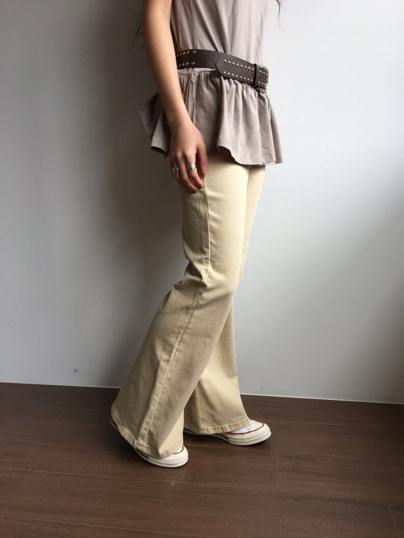 [SET]Arden bootcut pants + belt (3color)