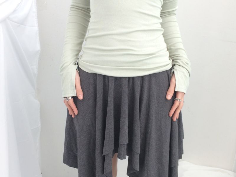 ribbonline wave skirt