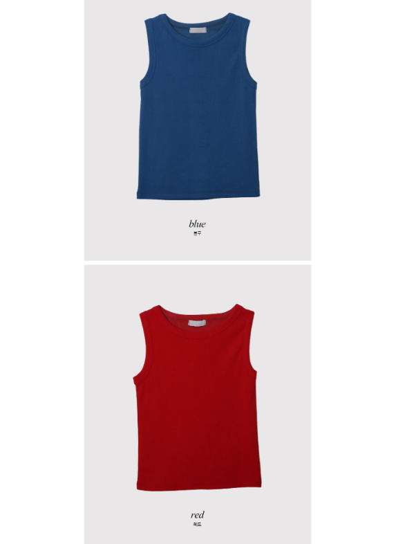 High Quality Basic Rib Sleeveless (5color)
