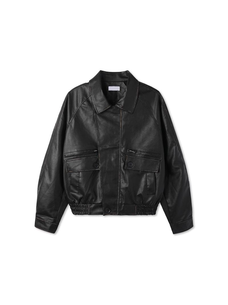 ASCLO Raven Washing Leather Jacket (2color)