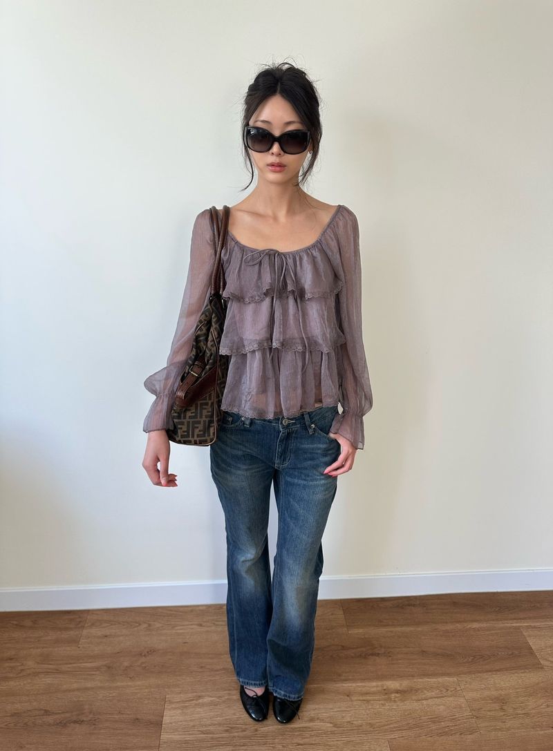 soft bootcut denim pants