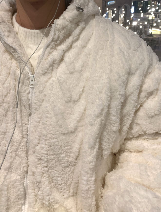 Nechis Cable Mink Fur Overfit Hooded Padding