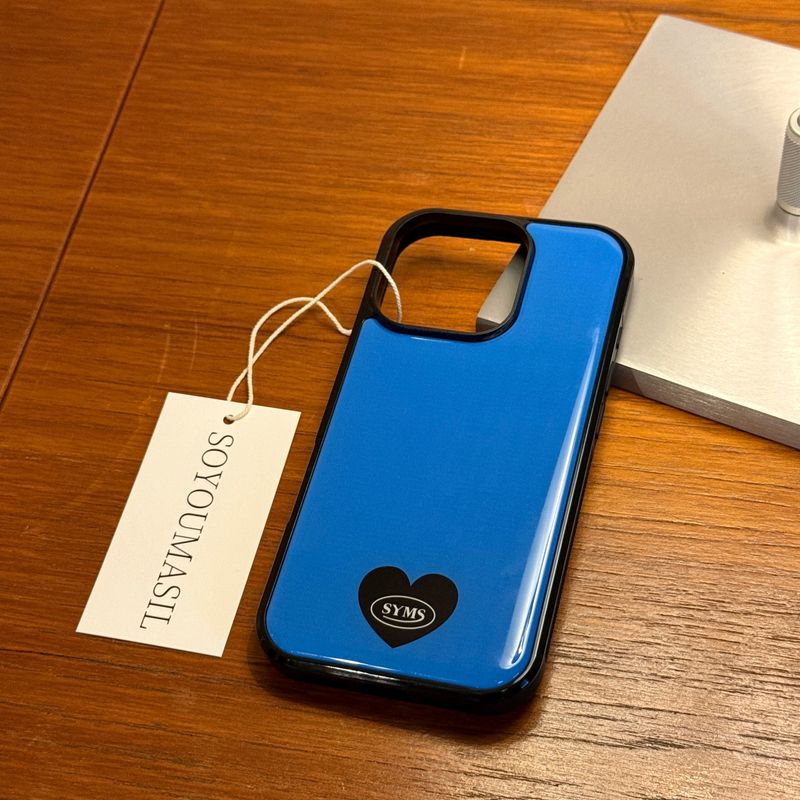 Blue Mood Heart epoxy bumper case