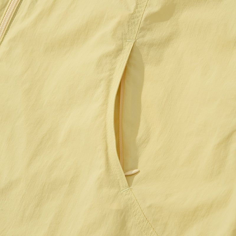 KIRSH PLAIN INCISION WOVEN WINDBREAKER [LIGHT YELLOW]