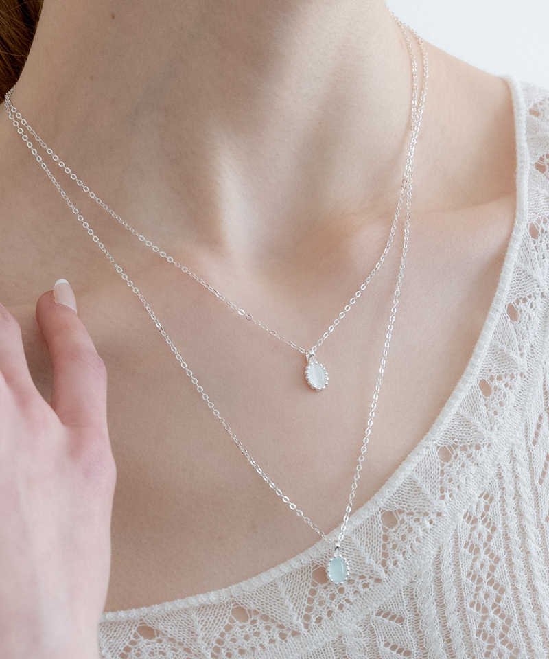 OVAL MINI NECKLACEㅣSILVER