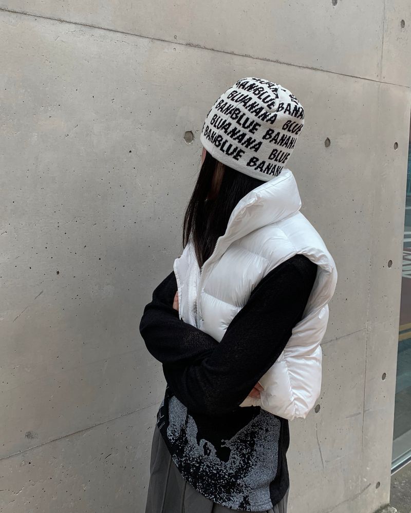 High crop padding vest