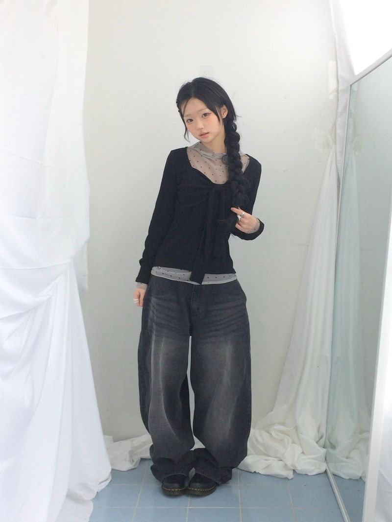 drape ribbon top