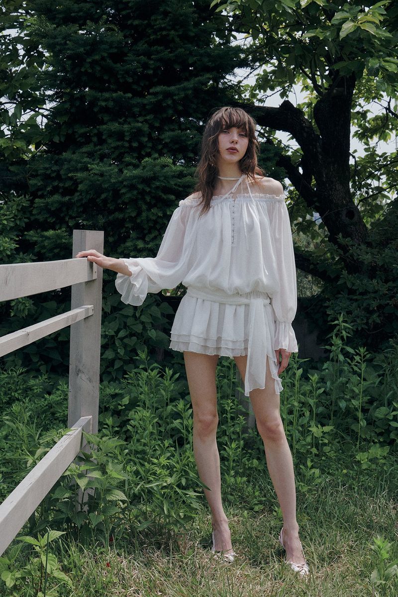 ANGEL HOOK DRESS white