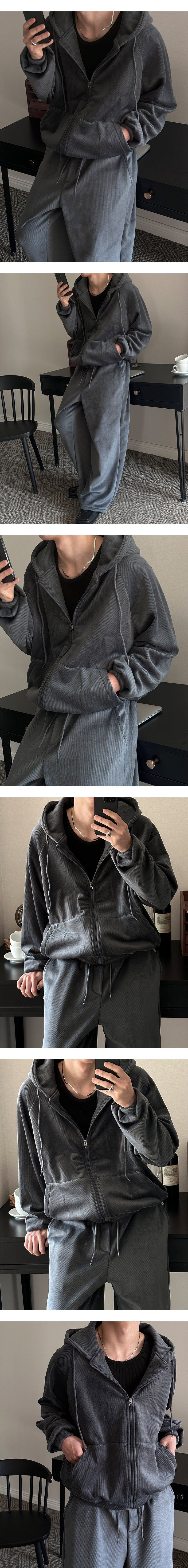 [SET UP] ベルベットシンコーデュロイフードジップアップ(3color)