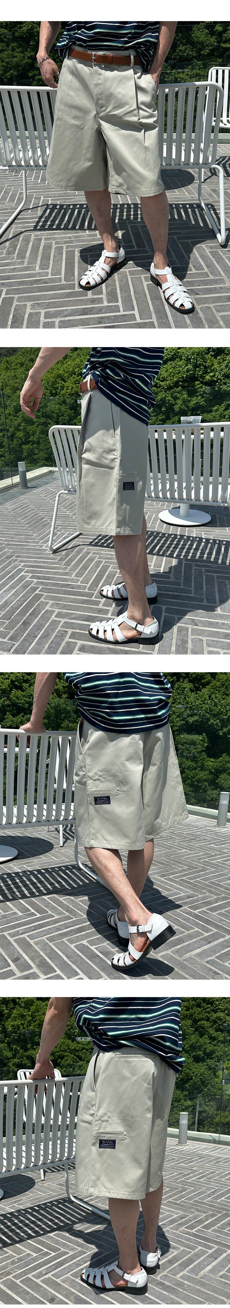 [S/S] Label bermuda cotton pants(4color)