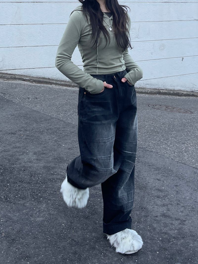 Button Slit Slim Hoodie